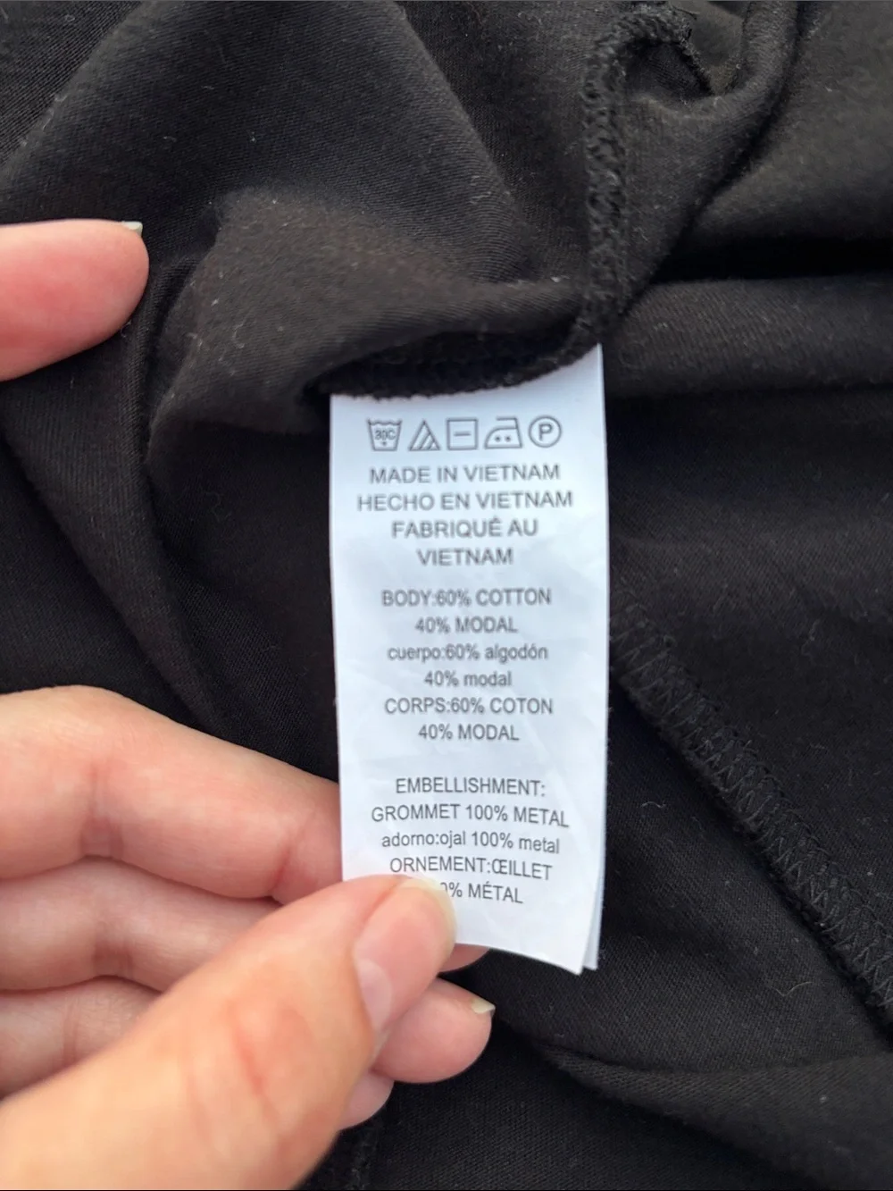 Michael Kors Grommet Embellished Black Tee Top Large